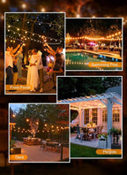 Brightown Outdoor String Lights, 25FT 12+1 G40 Bulbs Shatterproof Patio Lights, IP65 Waterproof Dimmable Hanging Connectable Globe LED Outdoor Lights for Backyard, Bistro, Porch, Deck, Balcony