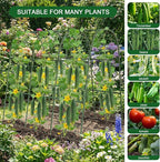 U-Shape Cucumber Trellis for Raised Bed - 47"x47"x22" Metal Garden Trellis with Net & Clips | Rust-Proof Plant Support for Cucumber, Tomato, Peas | Heavy-Duty Outdoor Climbing Plants Trellis