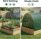 Gardzen Garden Hoops for Raised Beds Greenhouse Hoops, DIY Kit for Row Cover Garden Netting, All Season Plant Protection, 48 Pcs