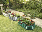 Plant & Plot Galvanized Raised Garden Beds Outdoor // 4×2×1 ft Planter Raised Beds for Gardening, Vegetables, Flowers // Large Metal Garden Box (Gray) // Patent Pending Tool-Free Assembly