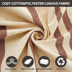 Brazilian Double Hammock with Tree Straps,Extra Large 94x63IN,2 Persons Hammock for Backyard Patio Outdoor and Indoor,450lbs Weight Capacity,Soft Woven Cotton Fabric - Beige Brown Stripe