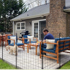 zippity 39in h black metal fence, diy fence, main product view