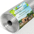 Gbekery Hardware Cloth 1/2 inch 16in x 25ft 19 Gauge, Hot-dip Galvanized After Welding Chicken Wire Mesh Roll Garden Plant Welded Metal Wire Fencing Roll, Rabbit Cages Snake Fence