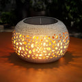 Solar Lanterns Outdoor Waterproof Table Lights: Upgraded Solar Flame Lantern, 2 Lighting Modes White Lantern Flickering Light for Garden Yard Balcony Indoor Tabletop Decor, Gifts for Women