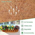 Coco Liners for Planters - 4 Pack 30 Inch Trough Coconut Liners for Planters, Window Box Coco Liners, 100% Natural Coconut Fiber Liners for Wall Hanging Basket, Window Box, Fence Baskets
