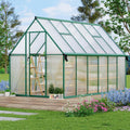 8'x12' aluminum-framed polycarbonate greenhouse, heavy duty green house, main product view