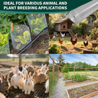Hardware Cloth 1/2In 16inx50ft 19 GA Chicken Wire Fencing Roll | Double-Layer Hot-dip galvanized, welded wire mesh. For poultry netting, garden fencing, tree guards, animal enclosures.