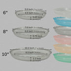 12Pcs Clear Plant Saucer, 6 8 10 Inch Durable Plastic Plant Tray, Round Plant Pot Saucers, Drip Tray for Indoor and Outdoor Garden, Clear