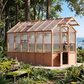 modern shade everbloom 6.5'x12' wooden greenhouse, 8' extra-tall, main product view