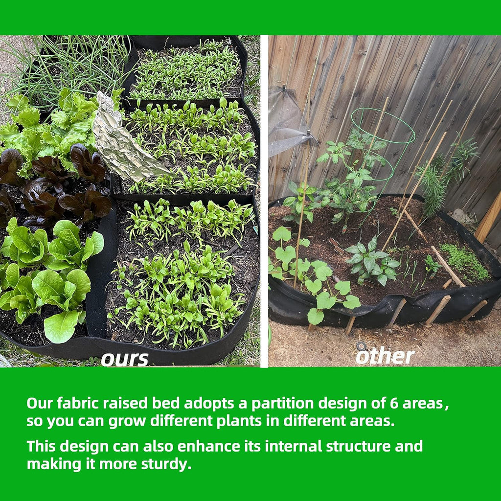 cjgq fabric raised garden bed 4x2x1ft garden grow shown in use