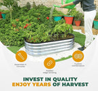 Utopia Home Galvanized Raised Garden Bed Kit 4x2x1ft, Planter Box Raised Garden Beds Outdoor, Easy Assembly Metal Raised Bed for Gardening Vegetables, Fruits, Flowers - Pack of 01 - Silver