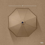 Best Choice Products 10ft Offset Cantilever Hanging Market Patio Umbrella, Smooth 360° Rotation, 8 Sturdy Ribs, Easy Adjustment - Tan