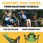 Wise Owl Outfitters Hammock Chair for Adults – Comfortable Portable Folding Rocking Camping Chair with Carry Bag – Great for Lawn, Campsite & Outdoors