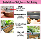 LaLaGreen Outdoor Wall Planters, 4 Pack, 14 Inch Large Balcony Planter Railings Hanging, Rail Flower Basket with Coco Liner English Horse Trough Black Metal Wire Succulent Pot Holder Deck Porch Garden