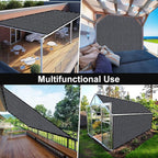 Artpuch 90% Sun Shade Cloth, 3 x 6 FT Pergola Shade Cover Canopy with Grommets, Sun Screen Fabric Tarp for Patio, Outdoor, Garden, Backyard, Dark Grey