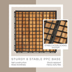 thyoi premium deck tiles, 10 pcs patio flooring, close-up detail