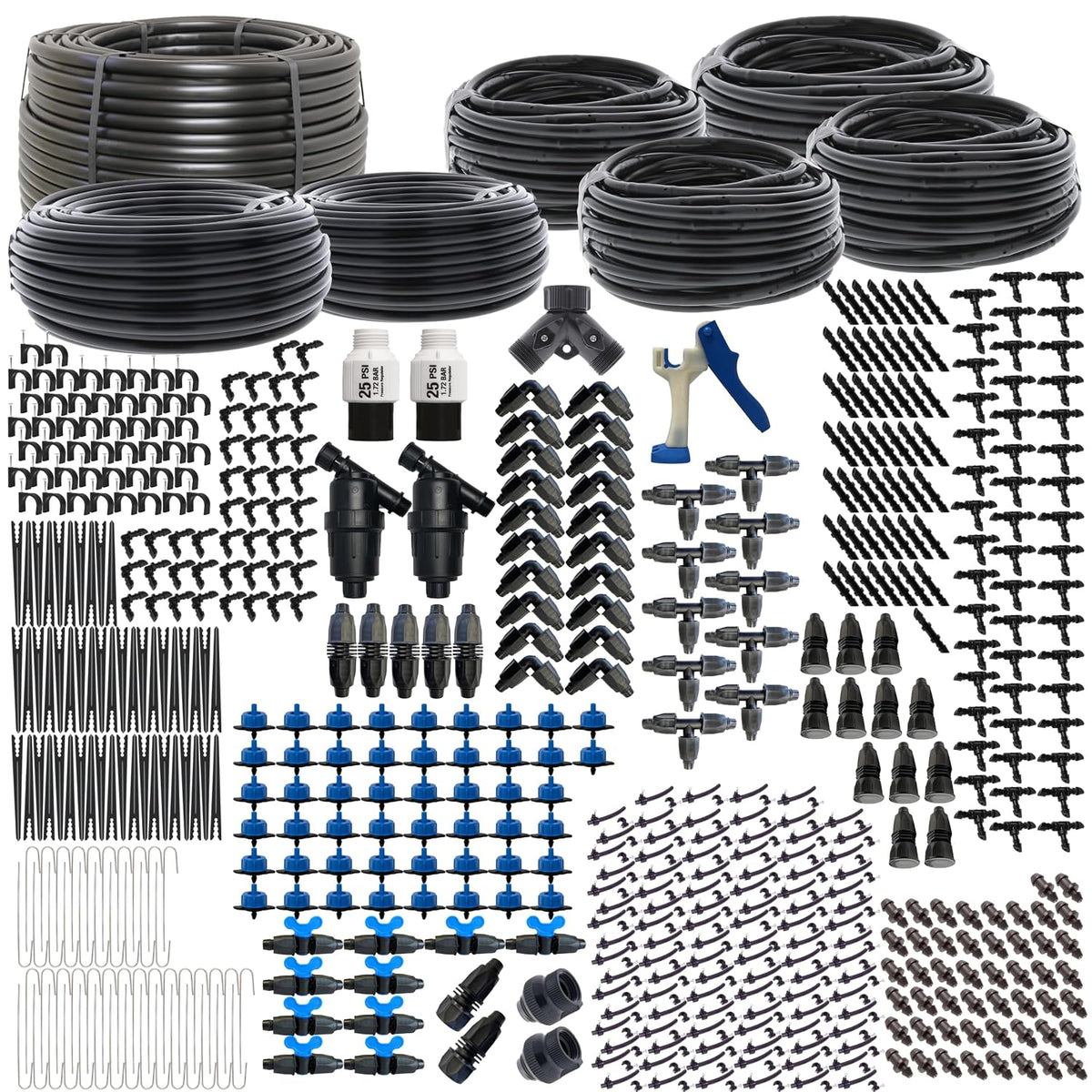 drip depot drip irrigation kit for raised bed showing dimensions