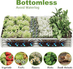 8x4x1ft(2 Pack) Galvanized Raised Garden Bed Kit, Galvanized Planter Garden Boxes Outdoor, Metal Raised Garden Beds for Vegetables,Fruits, Flower,Silver