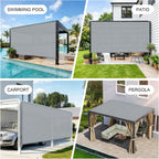 sunny guard shade cloth 8x24 ft sun shade, side view