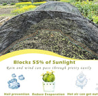 55% shade cloth for garden, black shade net, side view