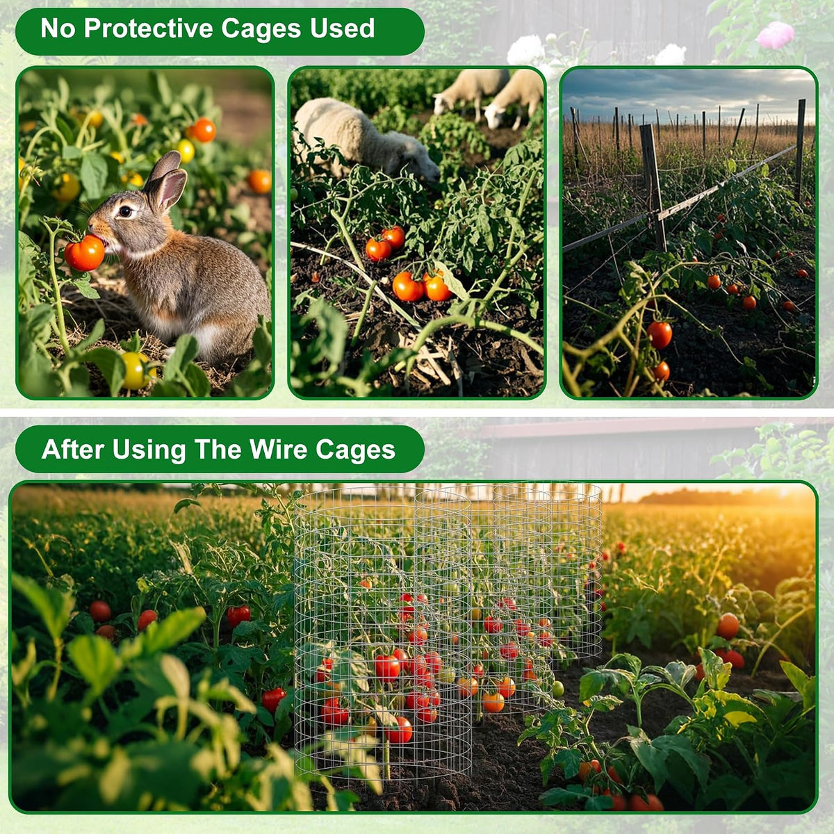 winemana 12 set plant protectors from animals, plant, side view