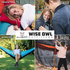 Wise Owl Outfitters Hammock Chair for Adults – Comfortable Portable Folding Rocking Camping Chair with Carry Bag – Great for Lawn, Campsite & Outdoors