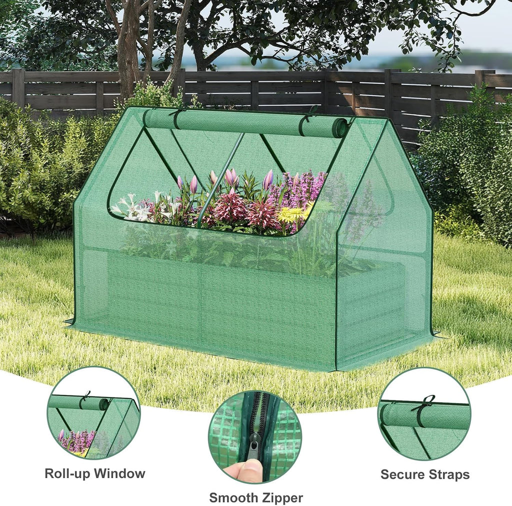 aoodor raised garden bed kit, 4x2x1 ft galvanized, package contents
