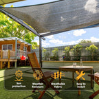 vicllax 90% shade cloth, 8x10ft durable black mesh, close-up detail