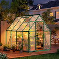 cabihome 6x7 ft outdoor greenhouse, polycarbonate greenhouse with, main product view