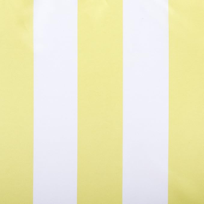 Sun Zero Valencia 2-Pack Cabana Stripe Indoor/Outdoor UV Protectant Energy Efficient Grommet Curtain Panel Pair, Yellow, 54" x 95"