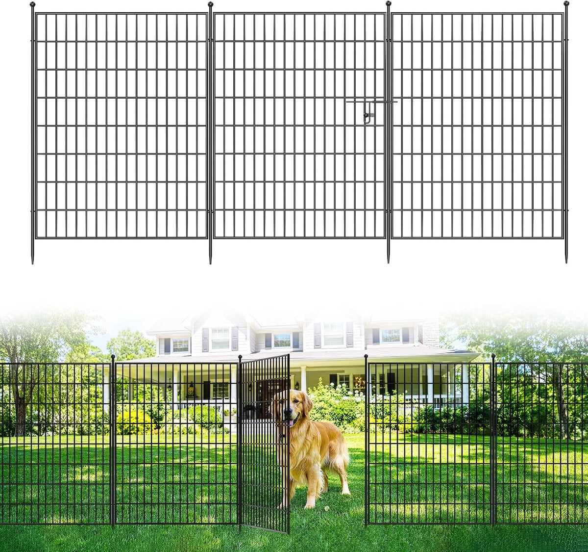 garvee garden fence, 40in(h) x 23.6ft 10 pack, main product view