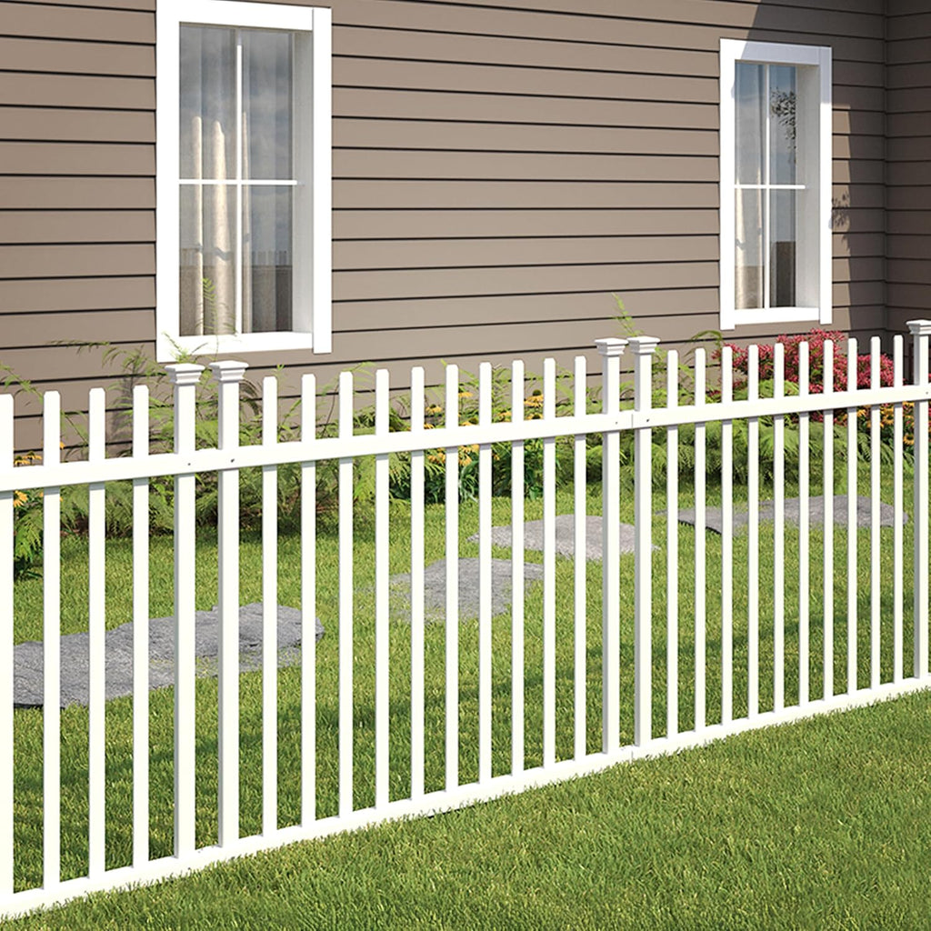 zippity burbank picket fence panels, white vinyl diy, main product view
