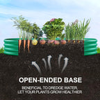 Land Guard Galvanized Raised Garden Bed Kit, Galvanized Planter Raised Garden Boxes Outdoor, Oval Large Metal Raised Garden Beds for Vegetables 4 x 2 x 1ft(1pcs) (Green)…