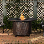 fire sense 62373 florence woven aluminum convertible gas on a desk or shelf