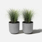 Veradek Round Lima Plastic Planter Pots for Indoor/Outdoor Garden Use, Gray, Suitable for Small to Large Succulent Plants, Flowers, Modern Interior Plants