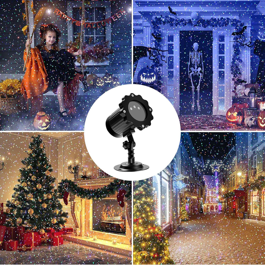 Outdoor RGB Laser Projector Lights 3 Color Starry Sky Firefly Effect | IP65 Moving Projection Light with Remote for Christmas Halloween Parties, Garden, Yard, New Year – Holiday Landscape Decor