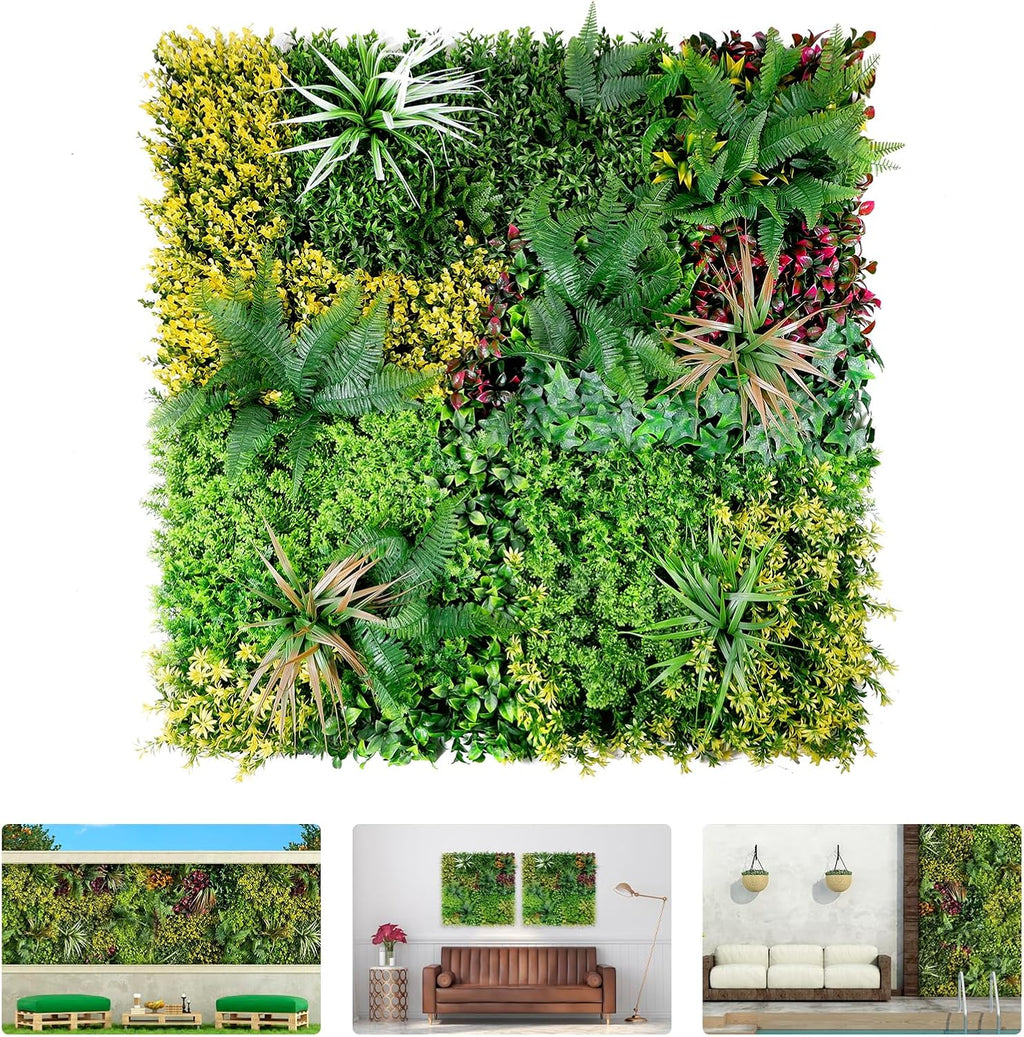 40"x40" artificial grass wall backdrop, fake plant panels, main product view