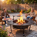 43" fire pit, firepit with adjustable 2 grills, main product view