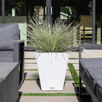 Veradek Pure Series Nobleton Plastic Planter - Large Pots for Indoor or Outdoor Porch/Patio | Durable All-Weather Use with Drainage Holes | Modern Planter Décor for Flowers, Shrubs, Trees
