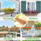 Y&M 30" Coco Liner for Window Box Deck Basket Planter Trough Coconut Fiber Liners 2pcs Trough Coco Liner Pre-Formed Replacement