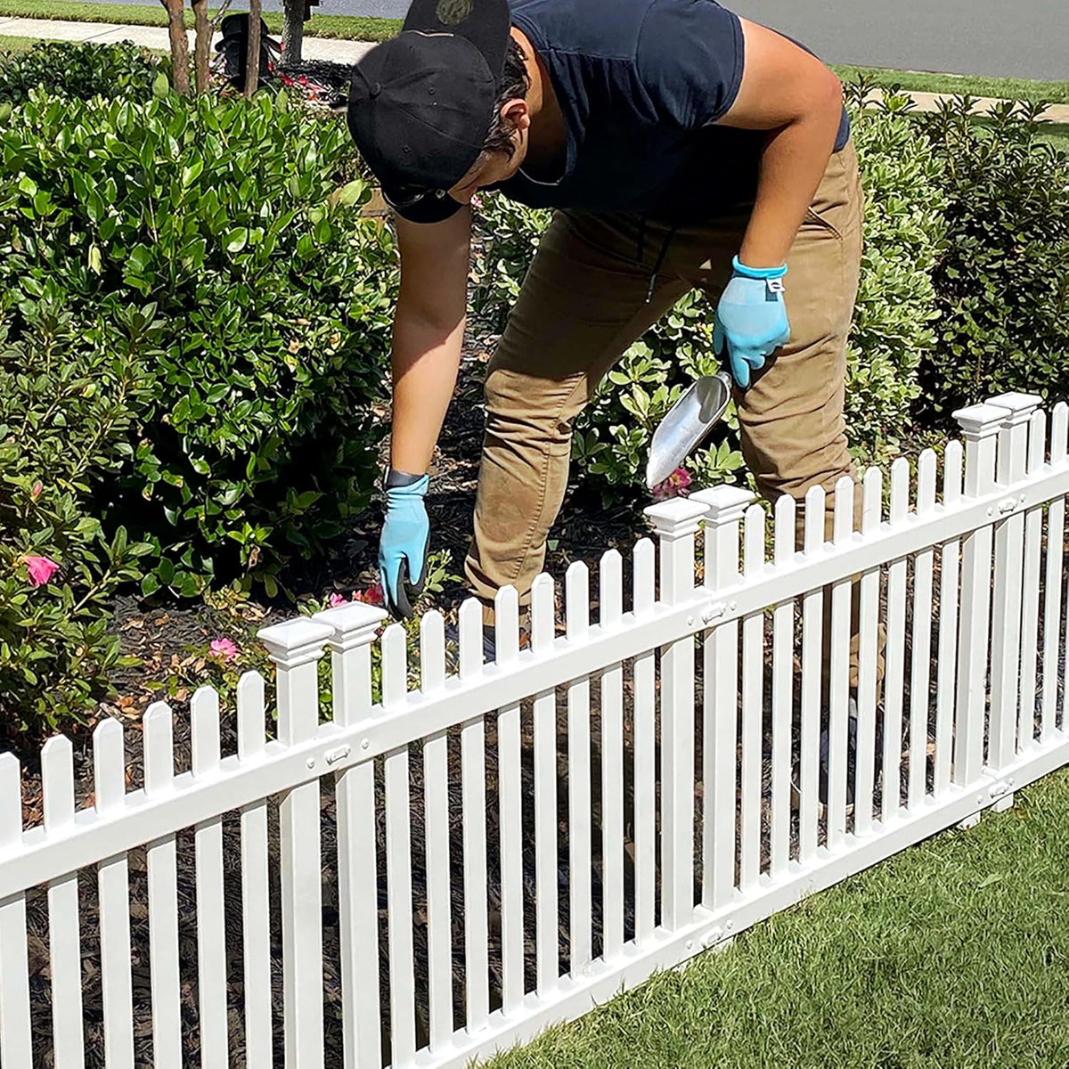 zippity roger rabbit garden fence, white vinyl diy, main product view