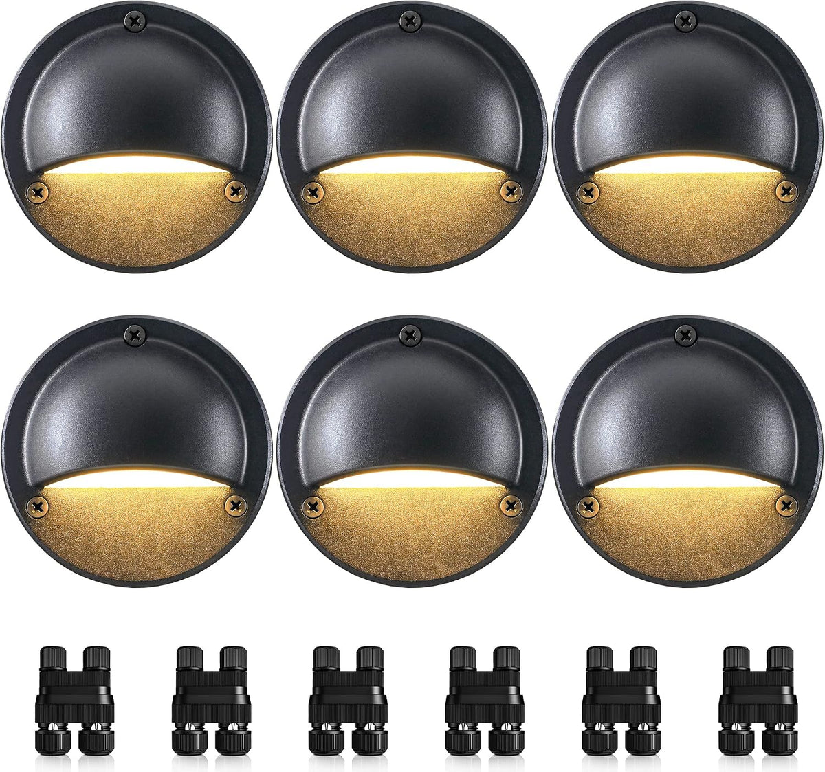 sunvie 4" low voltage deck lights 5w black, main product view