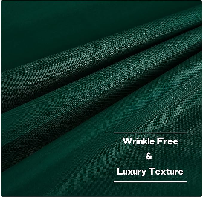 NICETOWN Canvas Outdoor Curtains for Patio Waterproof 108" Long, 2 Panels Top and Bottom Grommet Thermal Insulated Privacy Drapes for Outdoor Gazebo, Dark Green, 55" Wide Per Panel