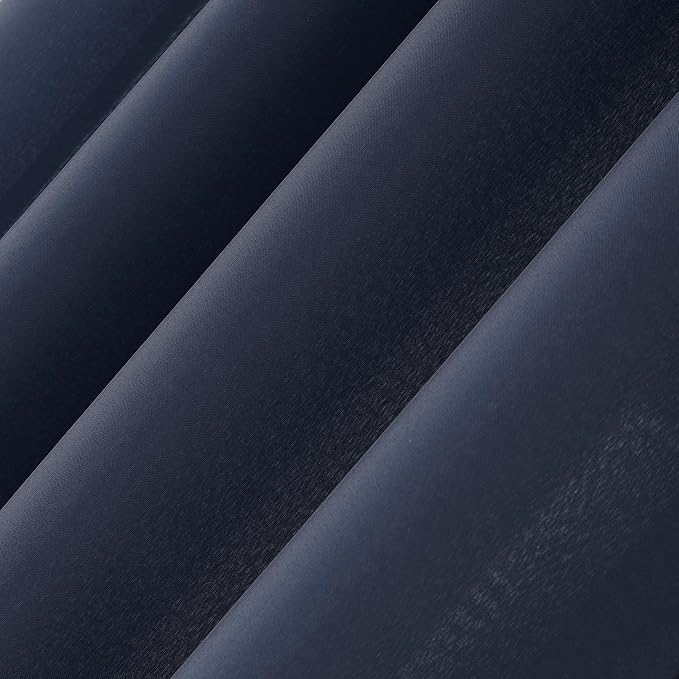 Sun Zero Marina Indoor/Outdoor UV Protectant Energy Efficient Grommet Curtain Panel, 54" x 95", Navy Blue