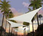 Amgo Custom Size 17' x 17' x 17' White Triangle Sun Shade Sail UPF50+ AGTAPRT12, Order to Make Canopy Awning, 95% UV Blockage, Water & Air Permeable, Commercial Standard (We Customize)