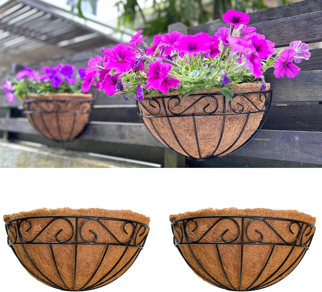 lalagreen metal wall planter (12 in, 2 pack), main product view