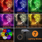 Solar Spot Lights Outdoor Color Changing, [7 Modes/10 Pack] Christmas IP65 Waterproof Landscape Spotlights, Dusk to Dawn Solar Powered Security Light for Patio Gate Walkway Pool Garden Yard Driveway