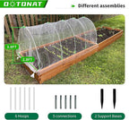 8FT Garden Hoops Grow Tunnel Kit - Rust-Free Fiberglass Frame for Raised Beds, 36pcs - DIY Plant Support for Garden Netting, Row Covers, and Greenhouse Protection