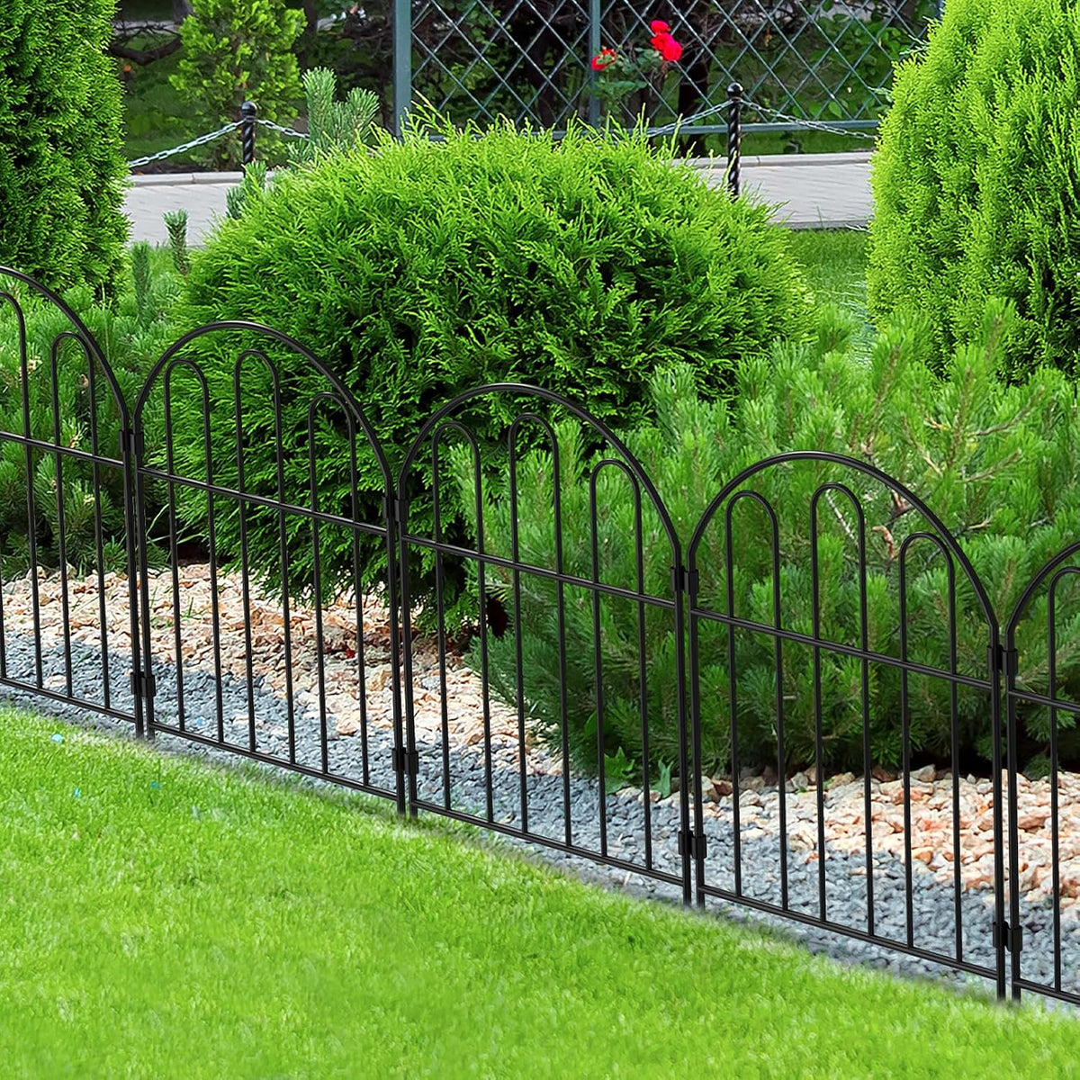 ousheng 25 pack decorative garden fence, total 27ft(l), package contents