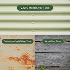 32" Extra Tall Raised Garden Bed Kits, 2 x 8 x 2.7ft Raised Planter Box Outdoor, 3.5 x 6.5 x 2.7ft Deep Root 9 in 1 Modular Metal Raised Beds for Gardening Vegetables Flowers Fruits -Terra Cotta